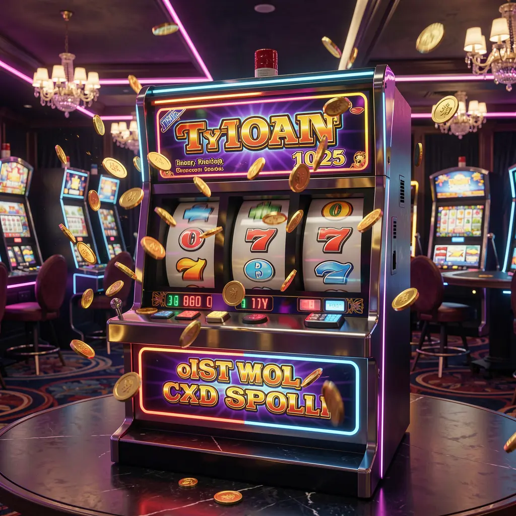 Luxury slot machine with golden details and jackpot symbols surrounded by coins highlighting high reward gameplay at GV88 casino for players in Bangladesh